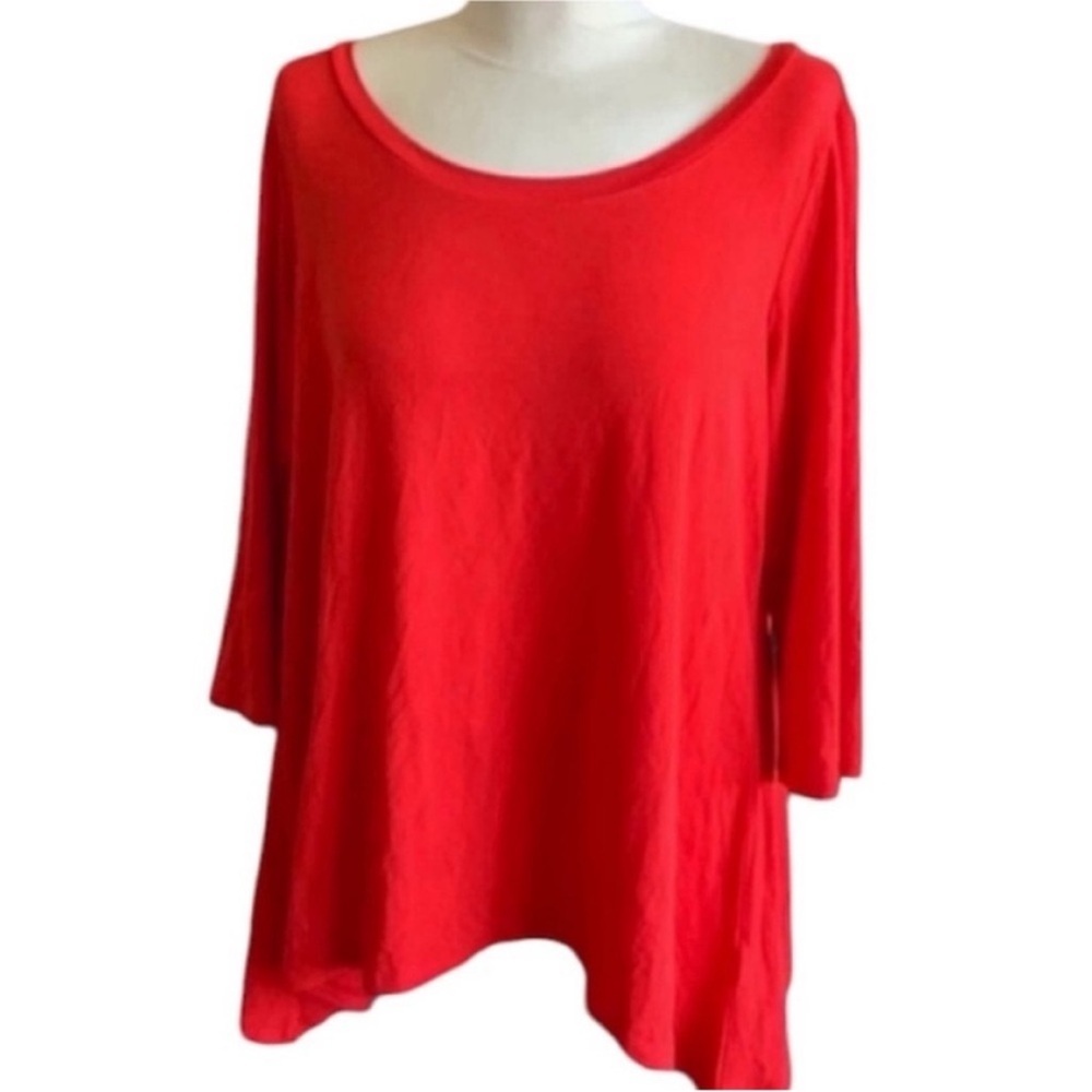 Eileen Fisher Vibrant Red Tunic Top